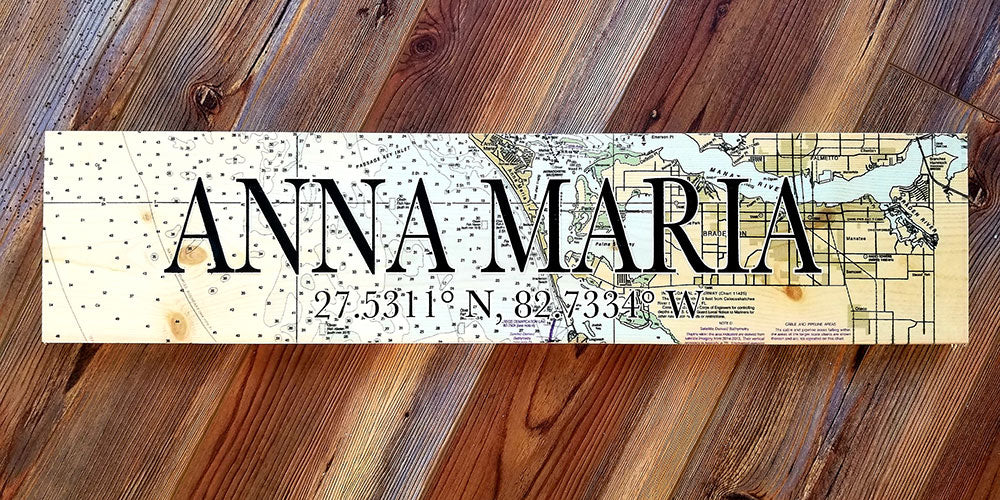 Anna Maria, FL Coordinate Sign