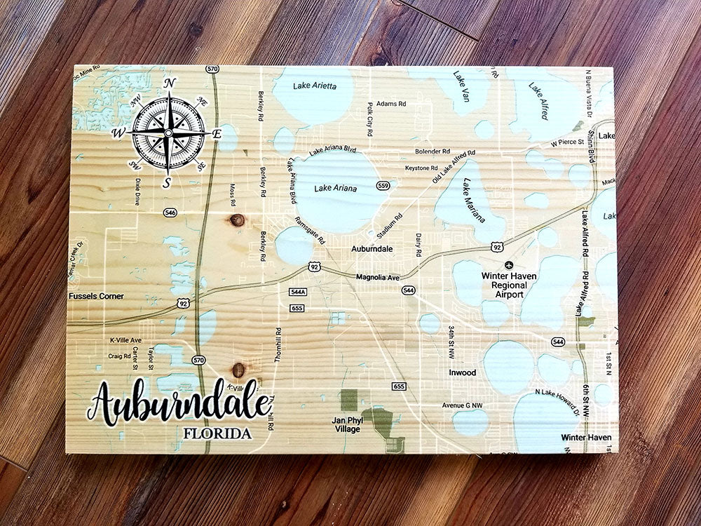 Auburndale,FL Plank Map