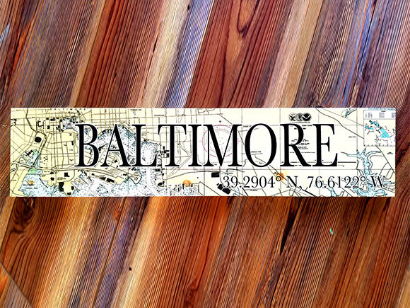 Baltimore, MD Coordinate Sign