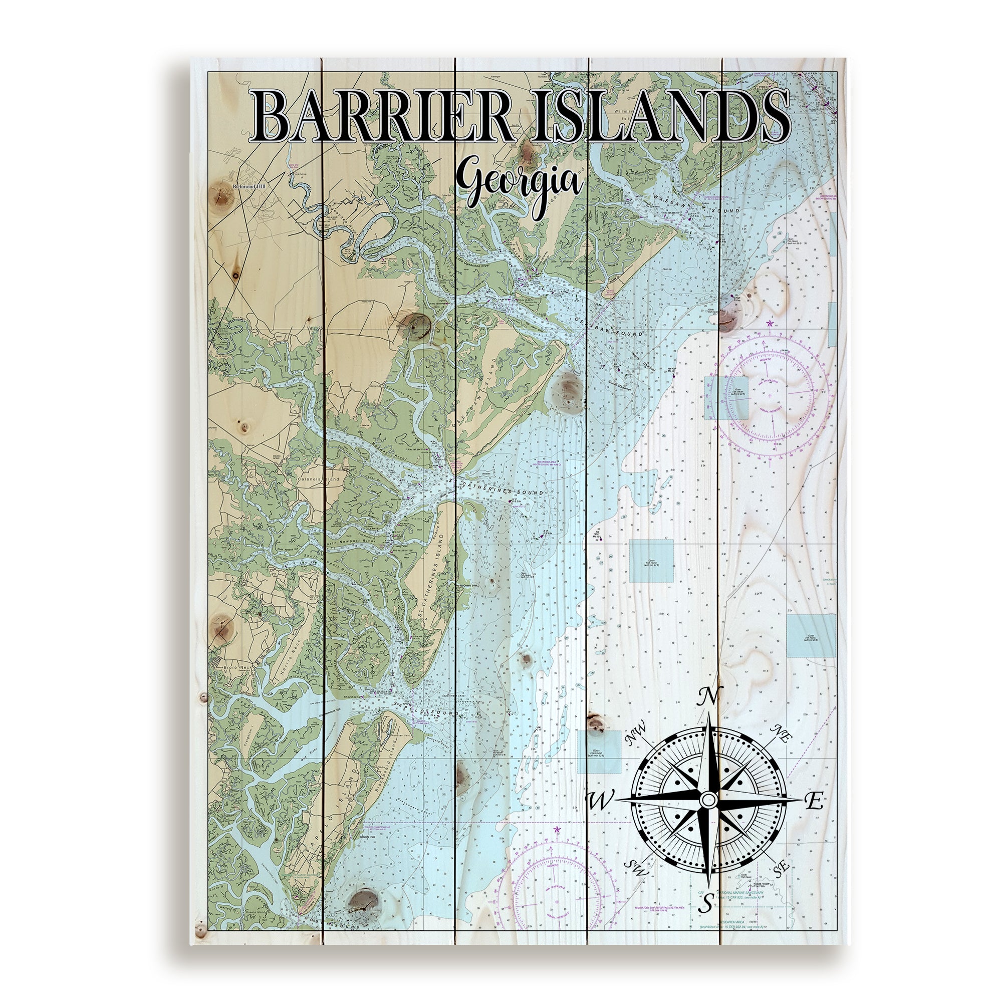 Barrier Islands, GA Pallet Map – MapMom