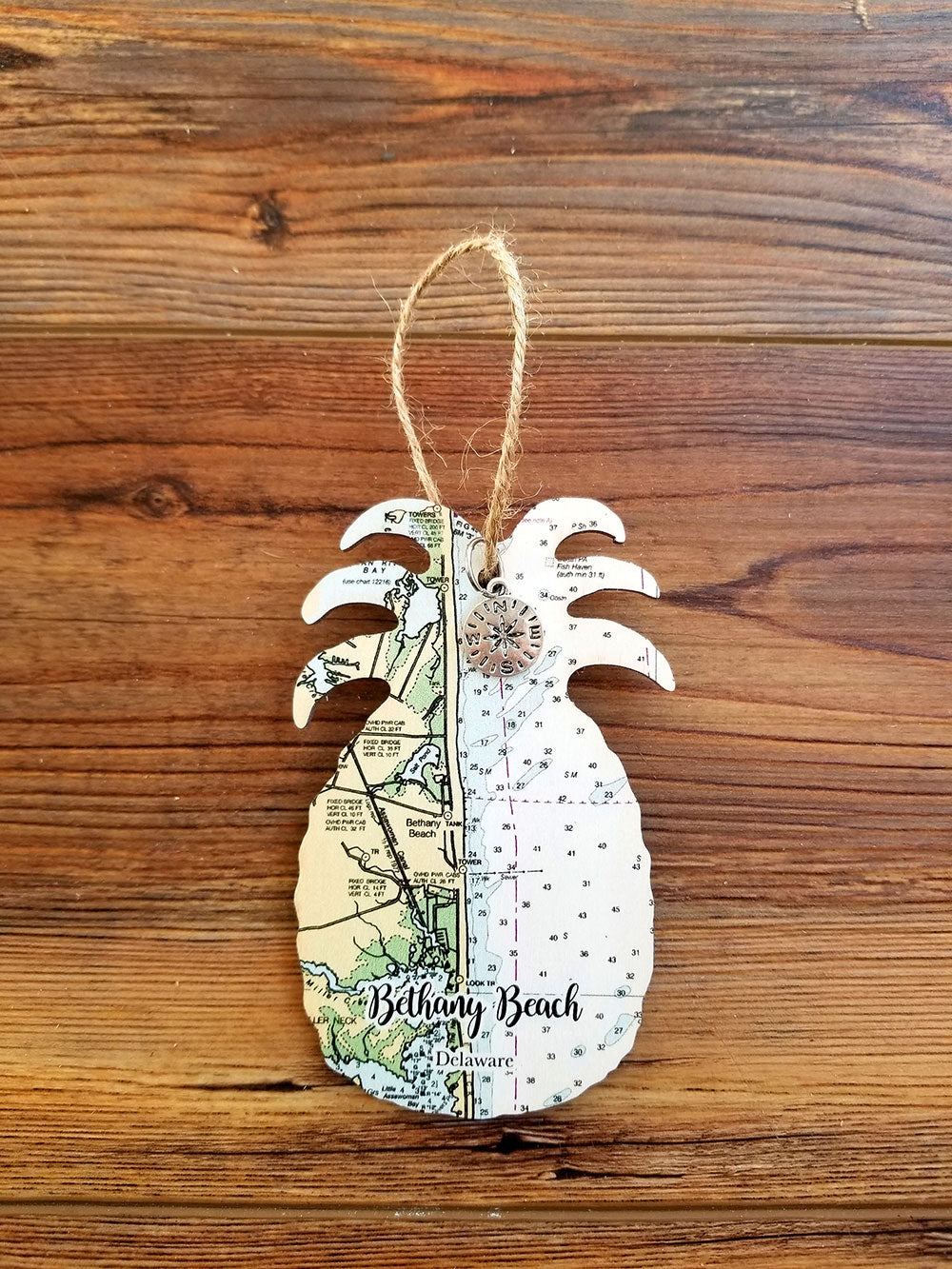 Bethany Beach, MD Pineapple Ornament