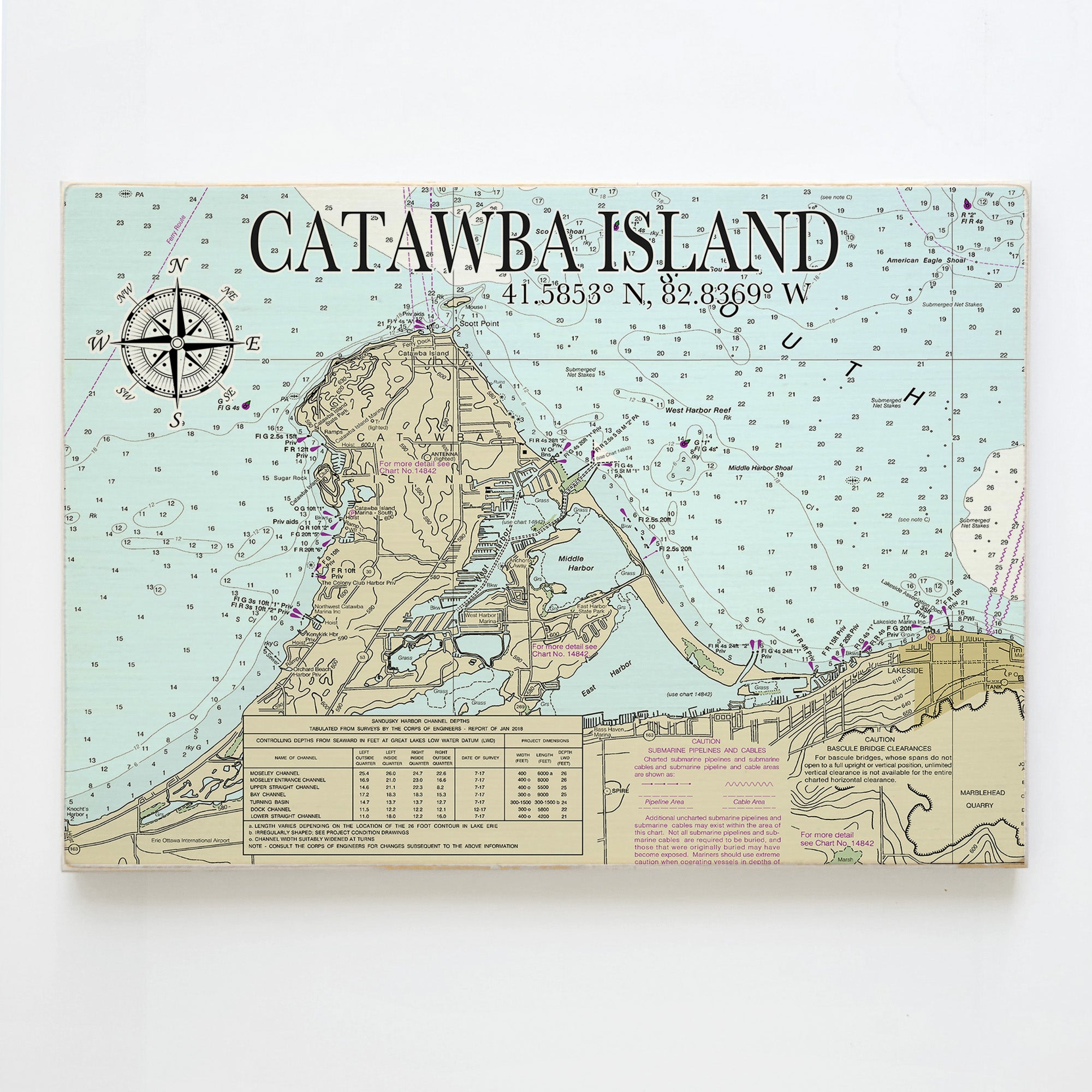 Catawba Island, OH Whiteboard Map by MapMom