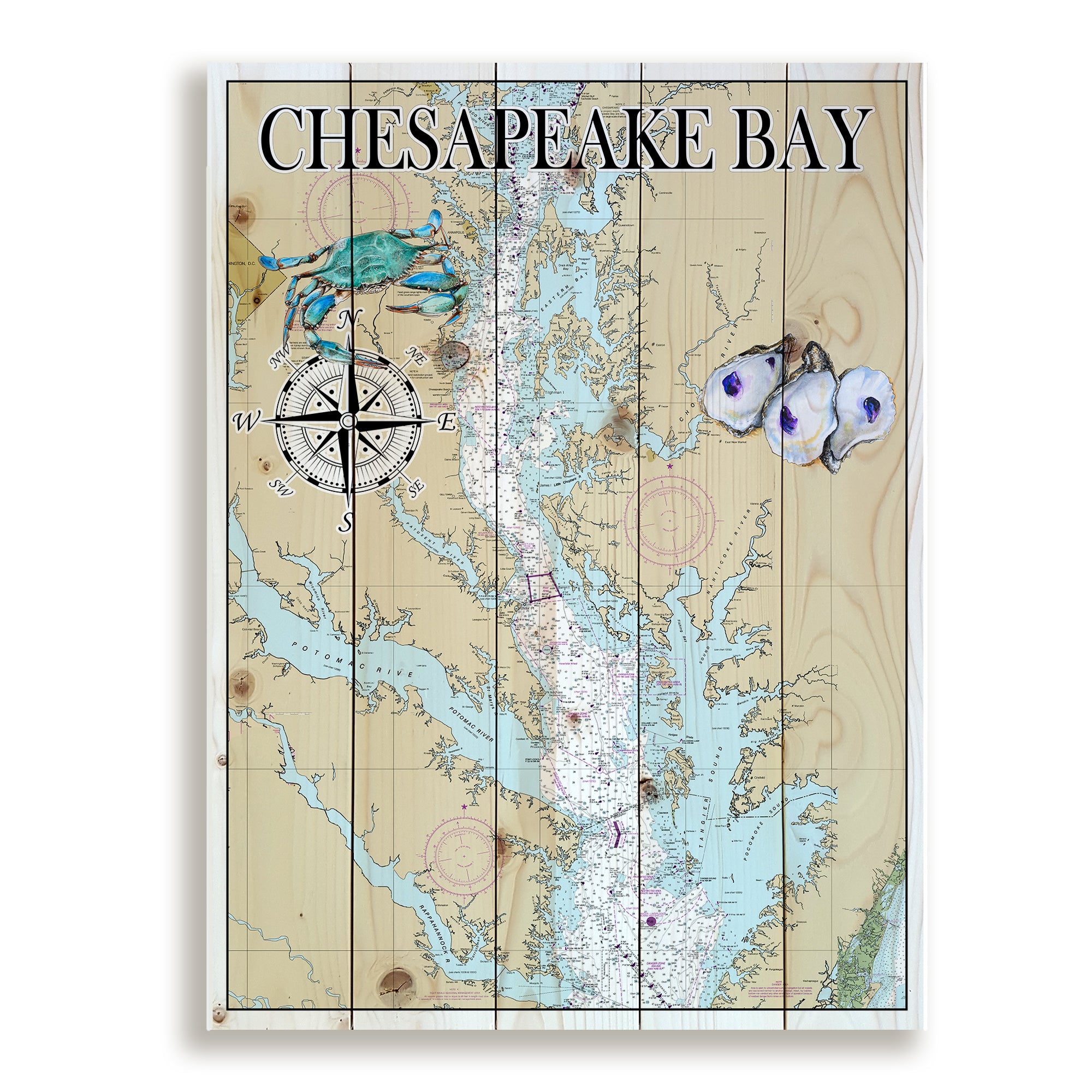Chesapeake Bay, NOAA Oyster Crab Pallet Map