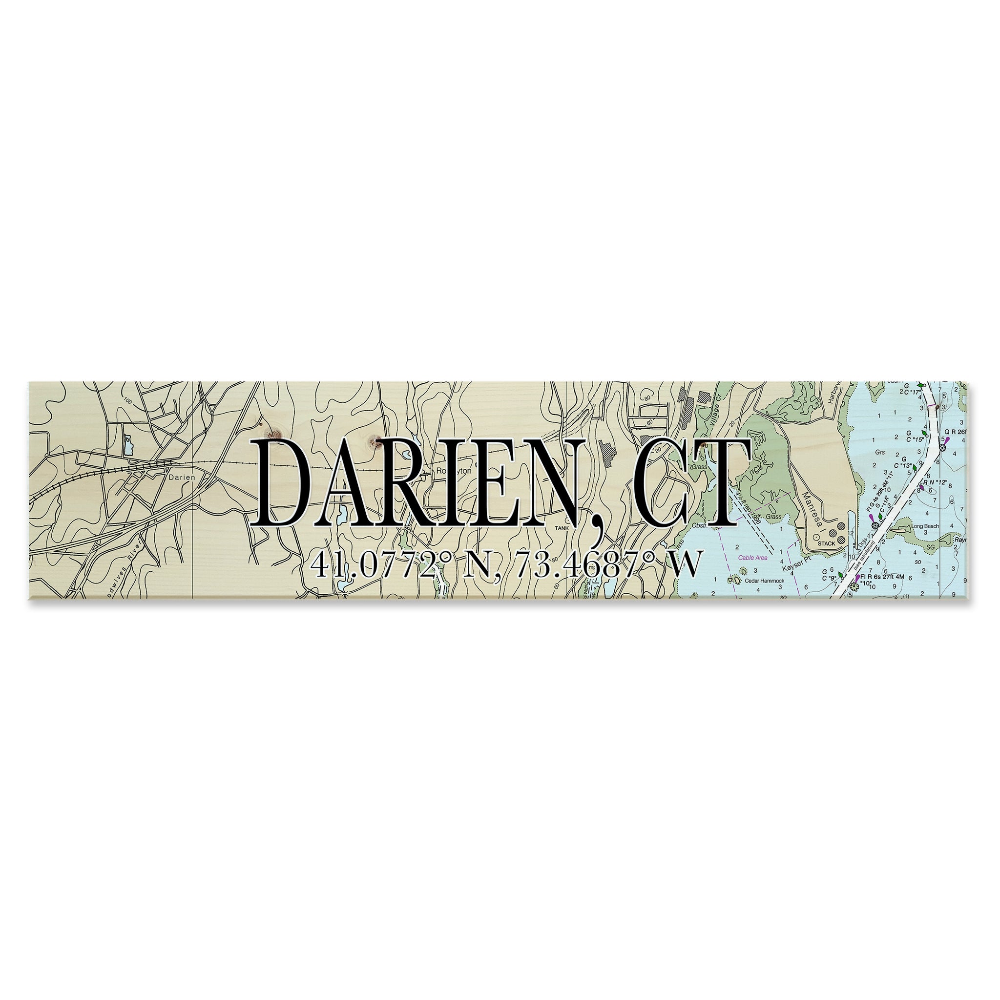 Darien, CT Coordinate Sign