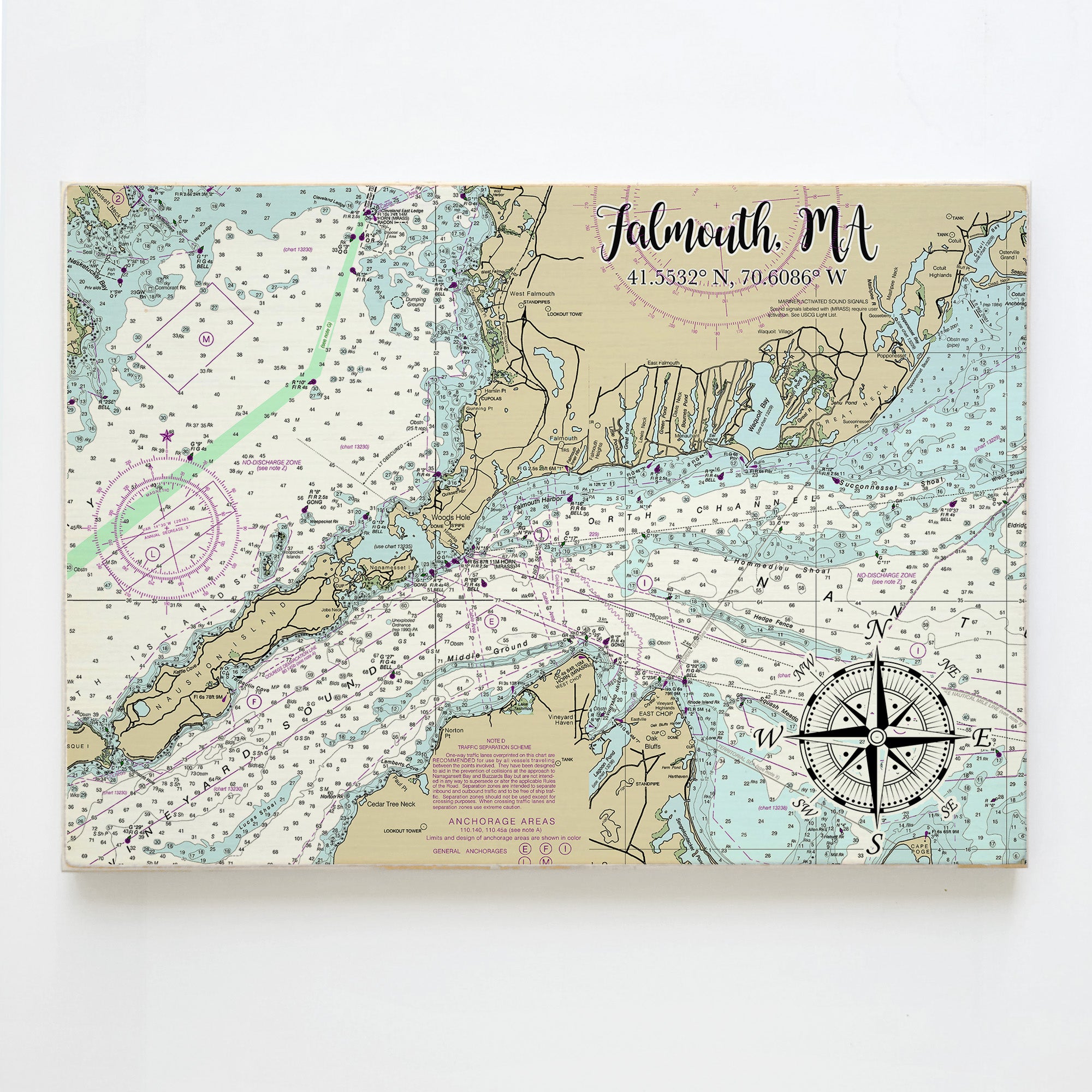 Falmouth, MA Plank Map – MapMom