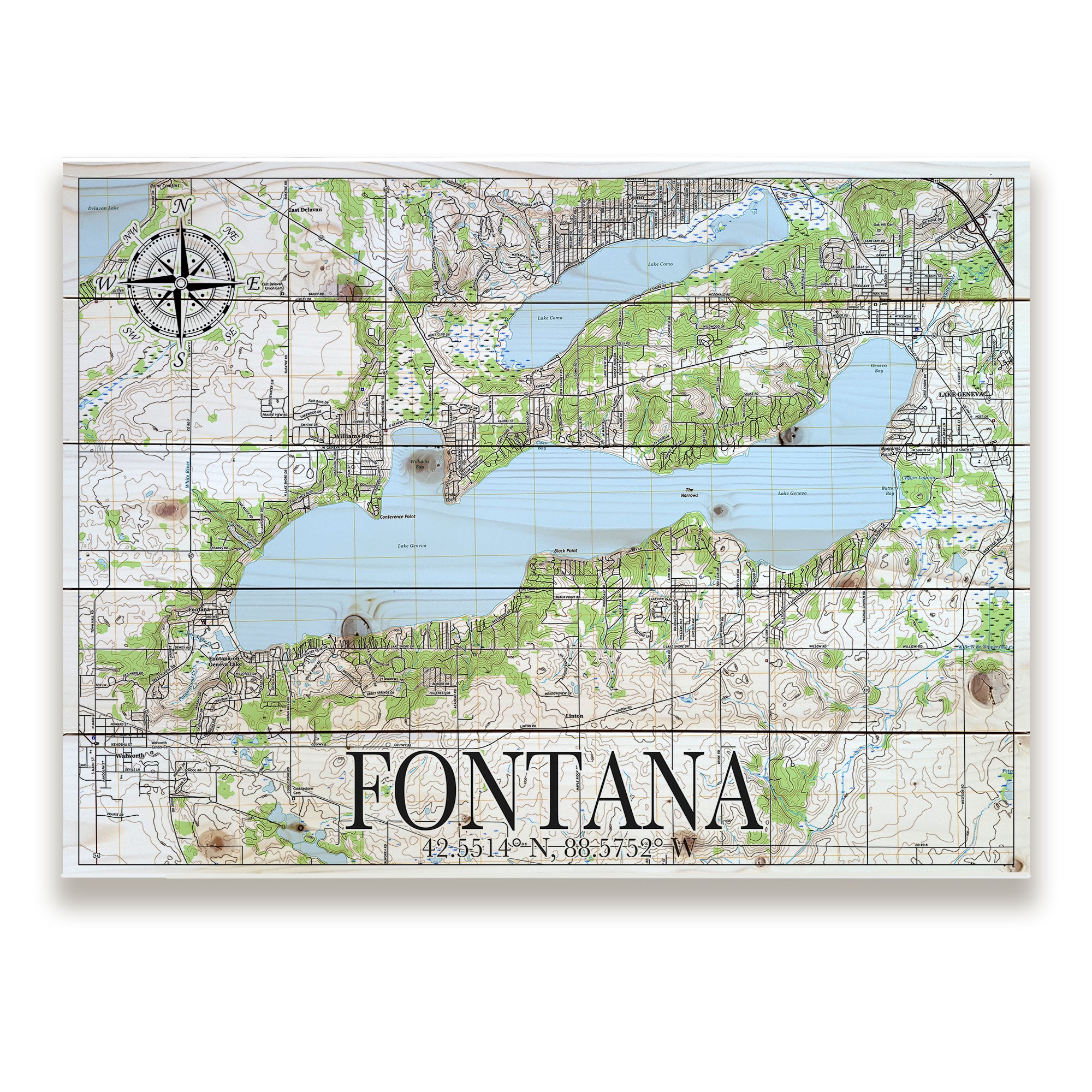 Fontana, WI  Pallet Map