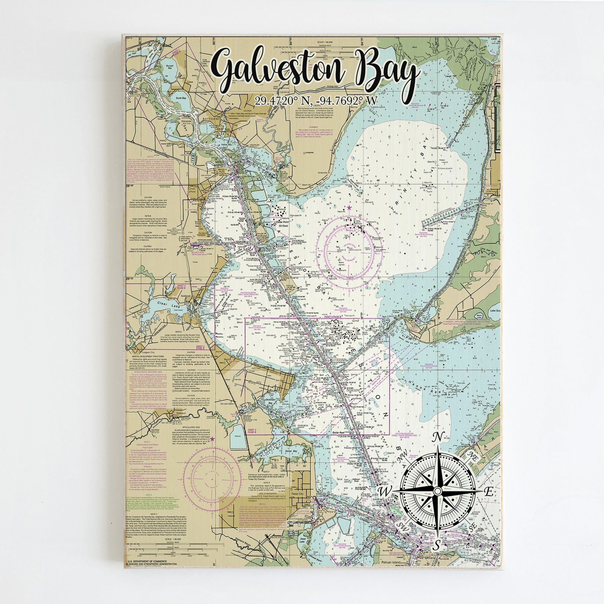Galveston Bay, TX   Plank Map