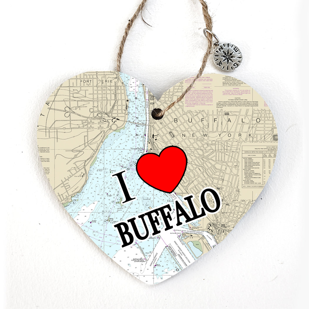 Buffalo, NY Heart Map Ornament