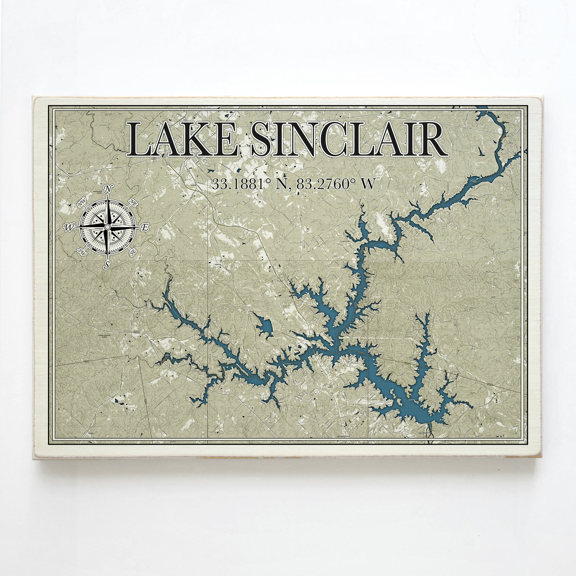 Lake Sinclair, GA  Plank Map