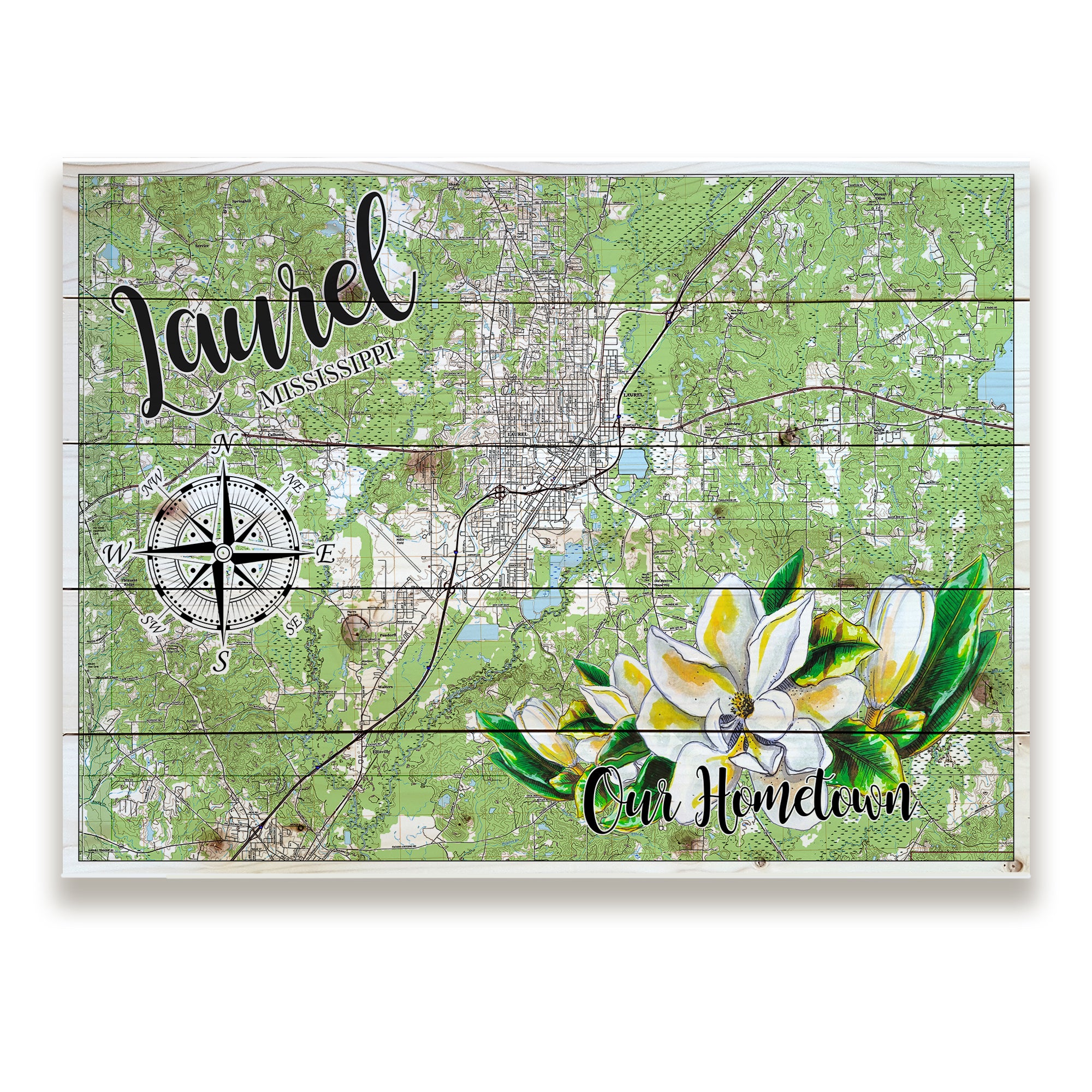 Laurel, MS - Magnolia Pallet Map