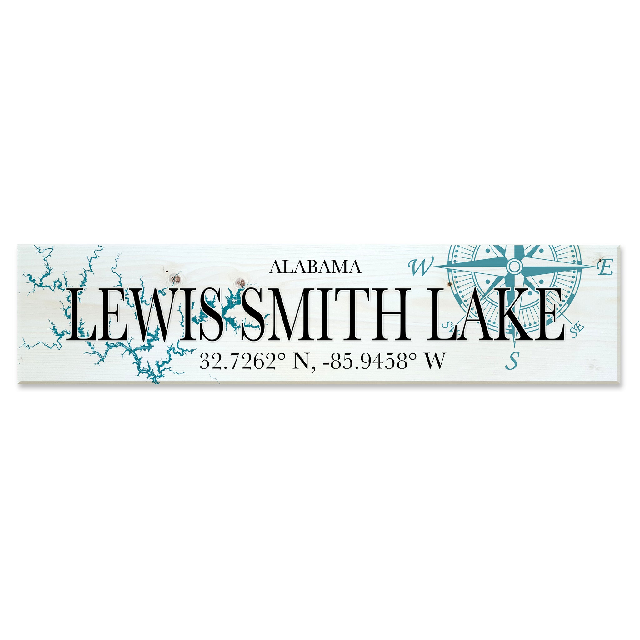 Lewis Smith Lake, AL Coordinate Sign