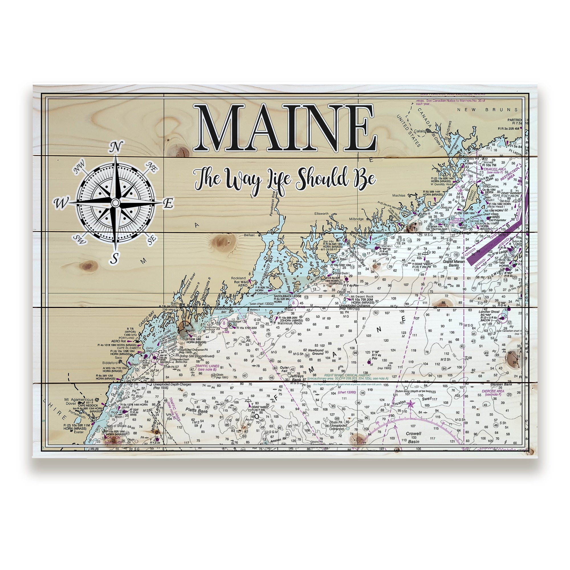 State of Maine Pallet Map