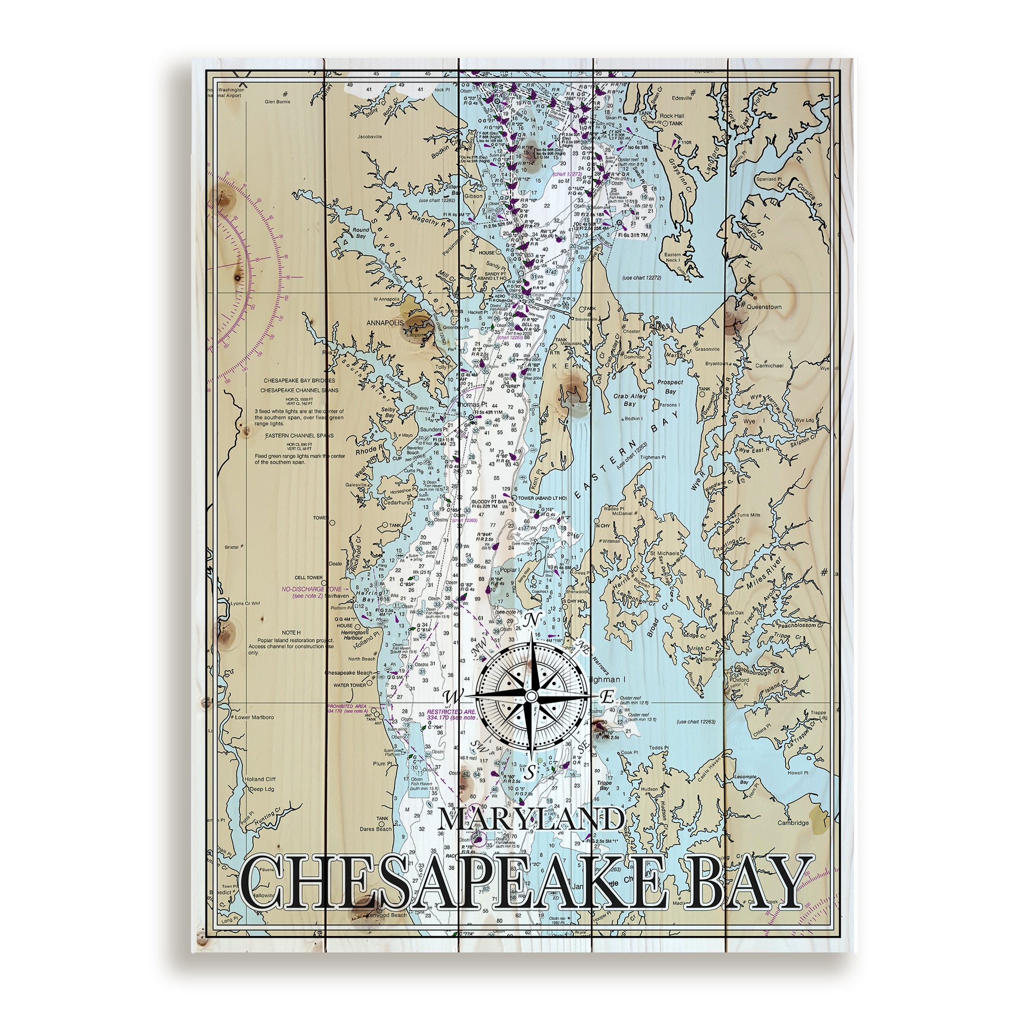 Maryland Chesapeake Bay Pallet Map