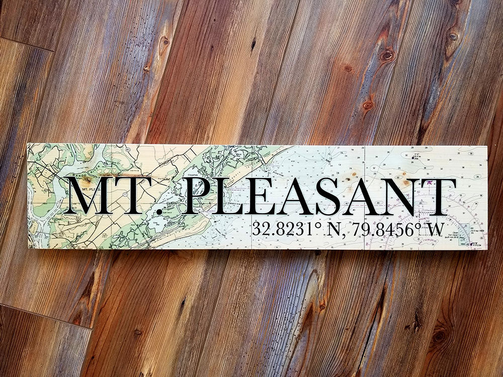 Mount Pleasant, SC Coordinate Sign