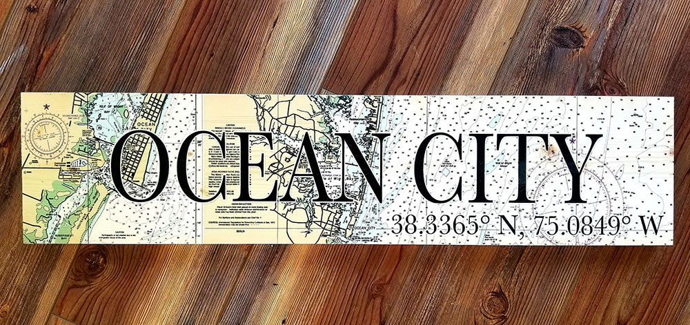 Ocean City, MD Coordinate Sign