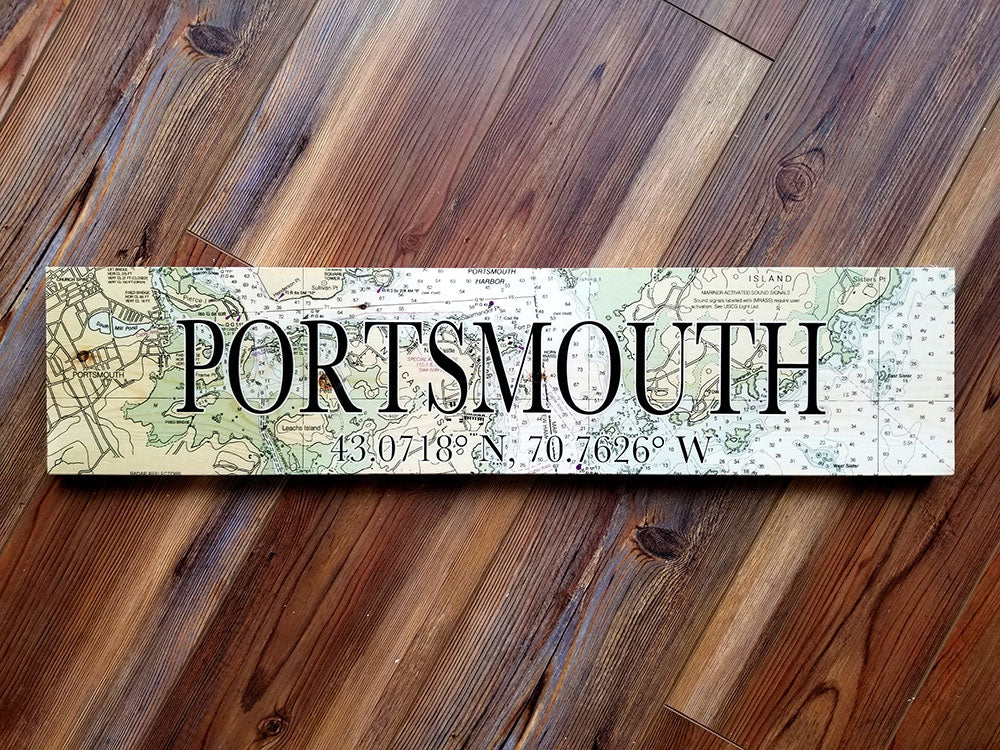 Portsmouth, NH Coordinate Sign
