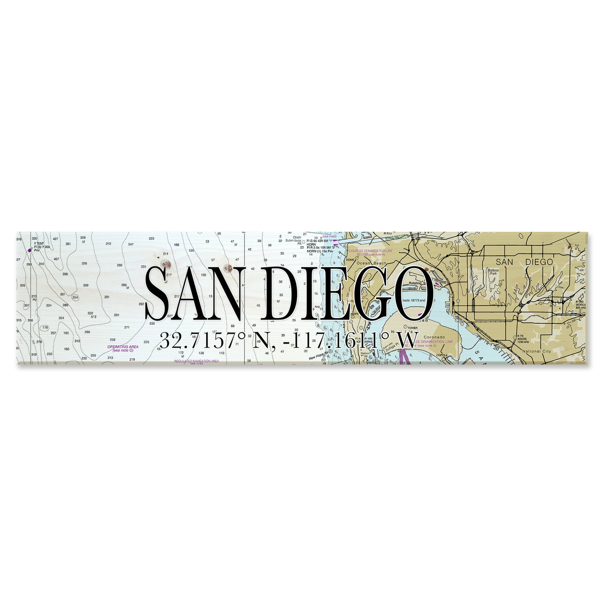 San Diego, CA Coordinate Sign