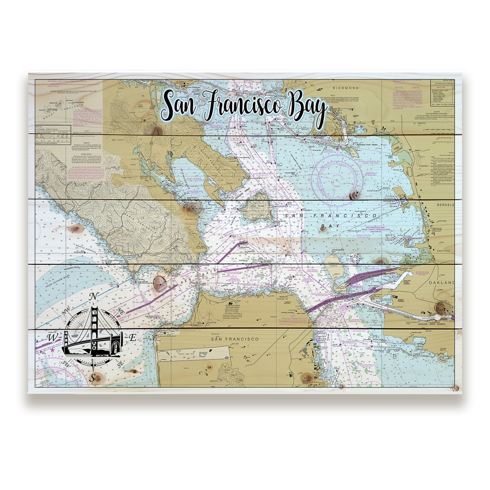 San Francisco Bay, CA Pallet Map