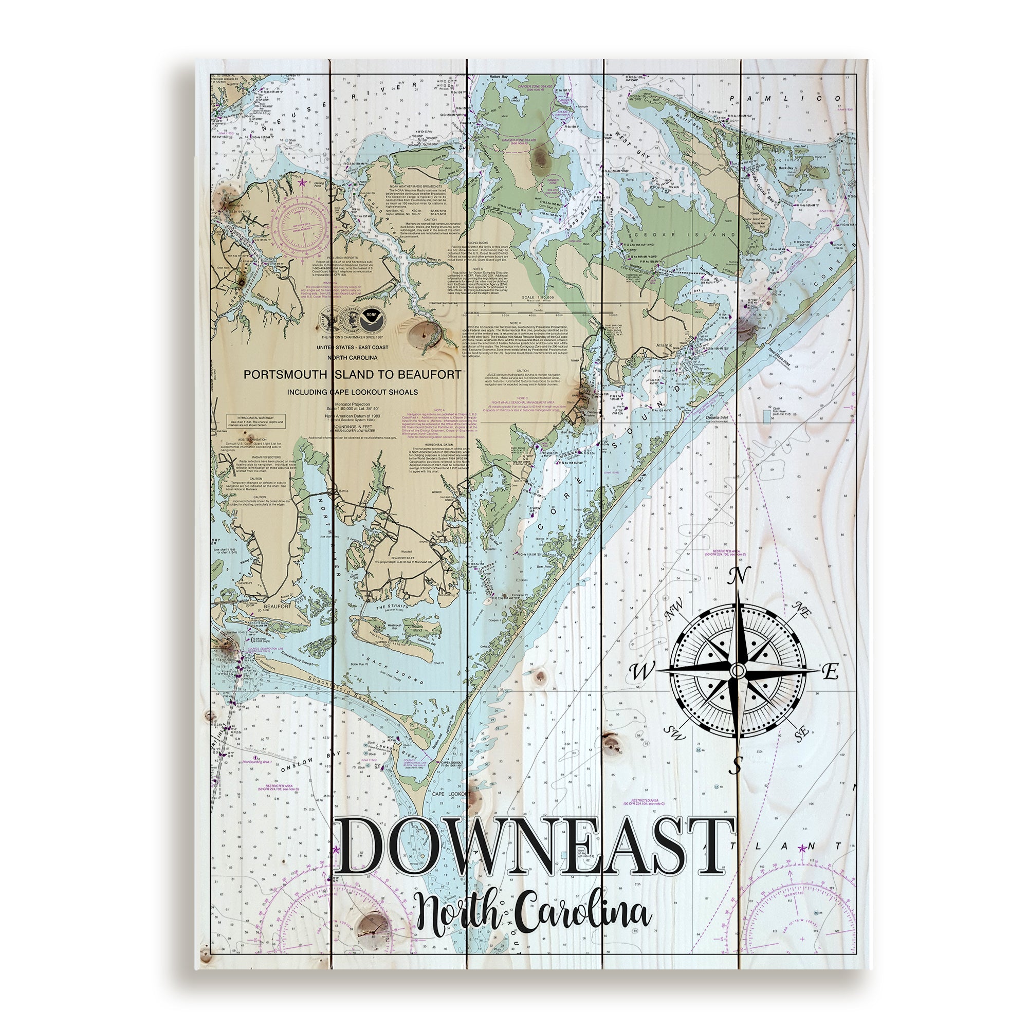 The Down East, NC Pallet Map MapMom