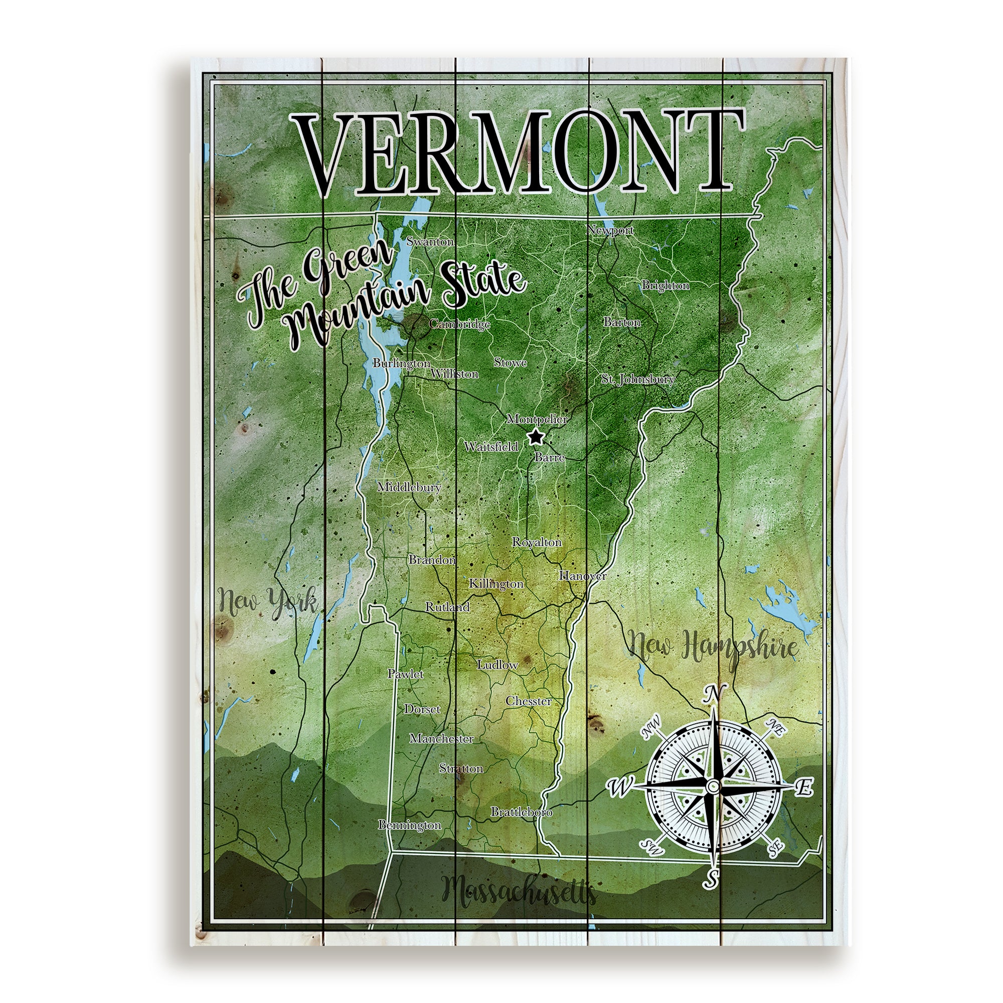 Vermont State Pallet Map