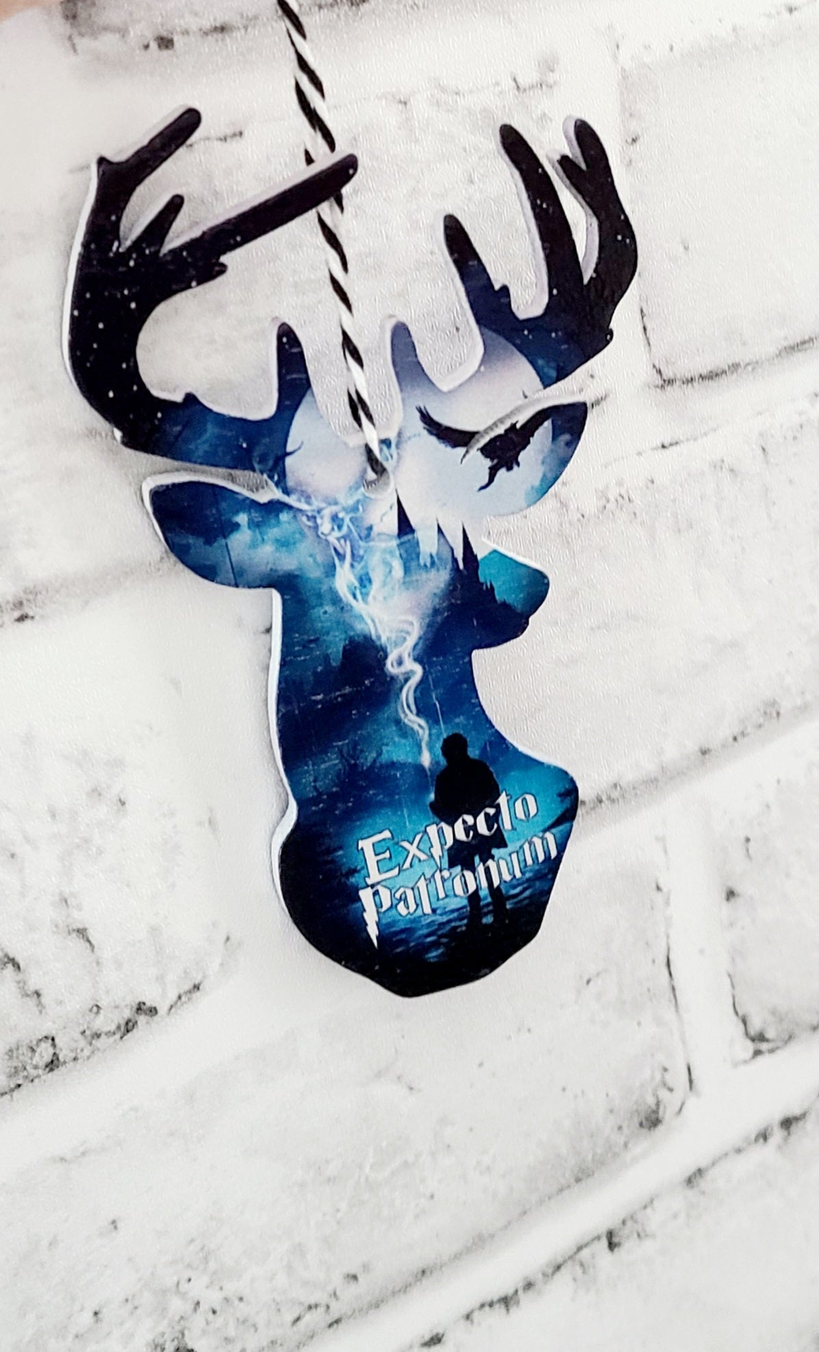 Magical Stag Patronus Shaped Wood Ornament