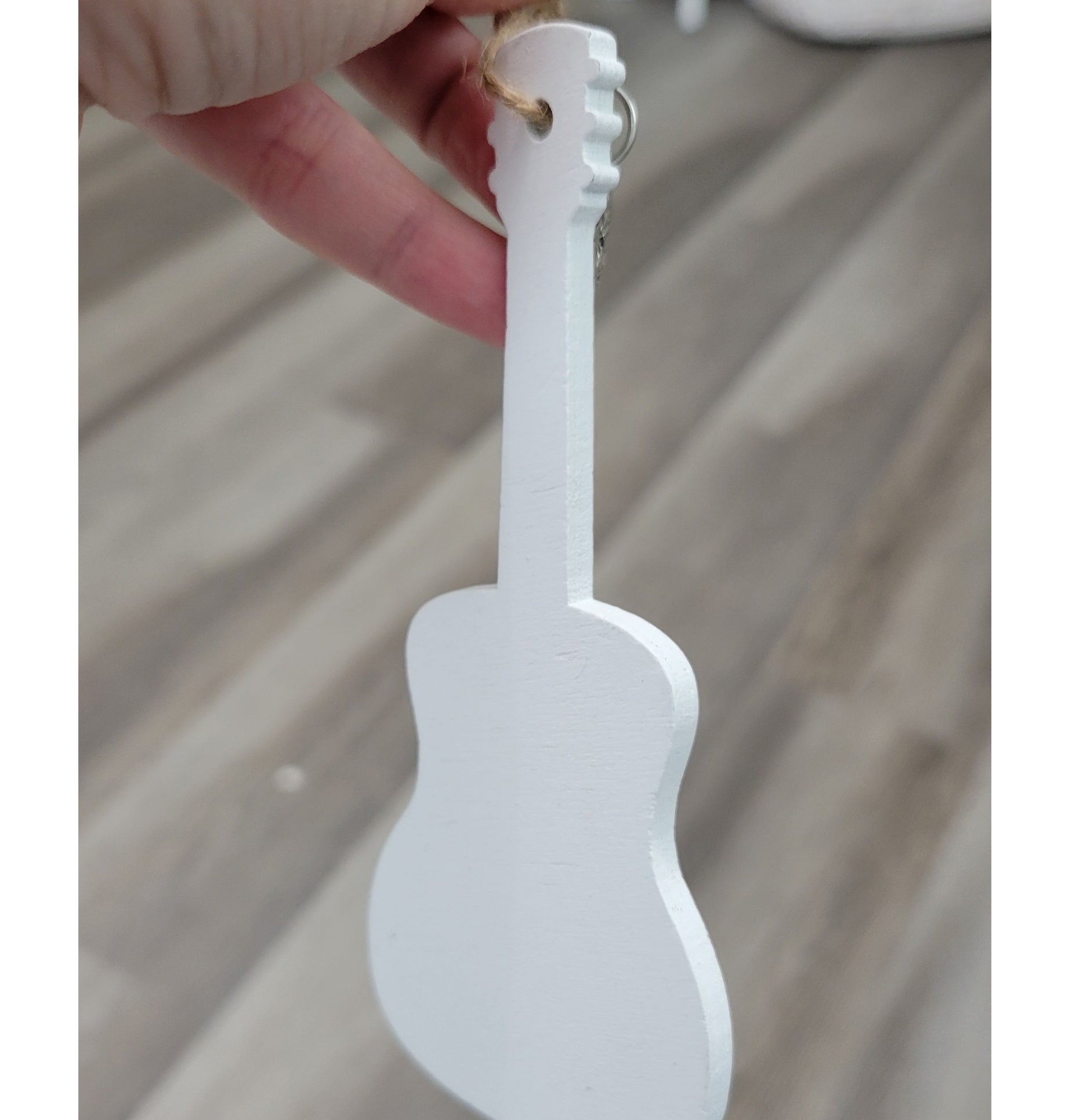 Rockstar Boots Guitar Shaped Wood Ornament