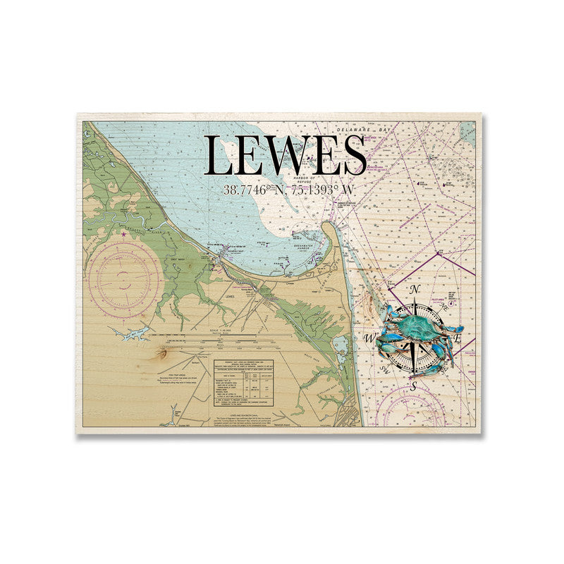 Lewis Smith Lake 5x7 inch Wood Wall Hanging Map Sign