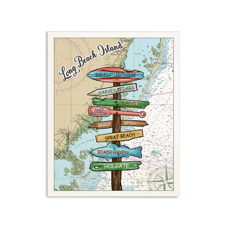 Long Beach MS Salt Life 5x7 inch Wood Wall Hanging Map Sign