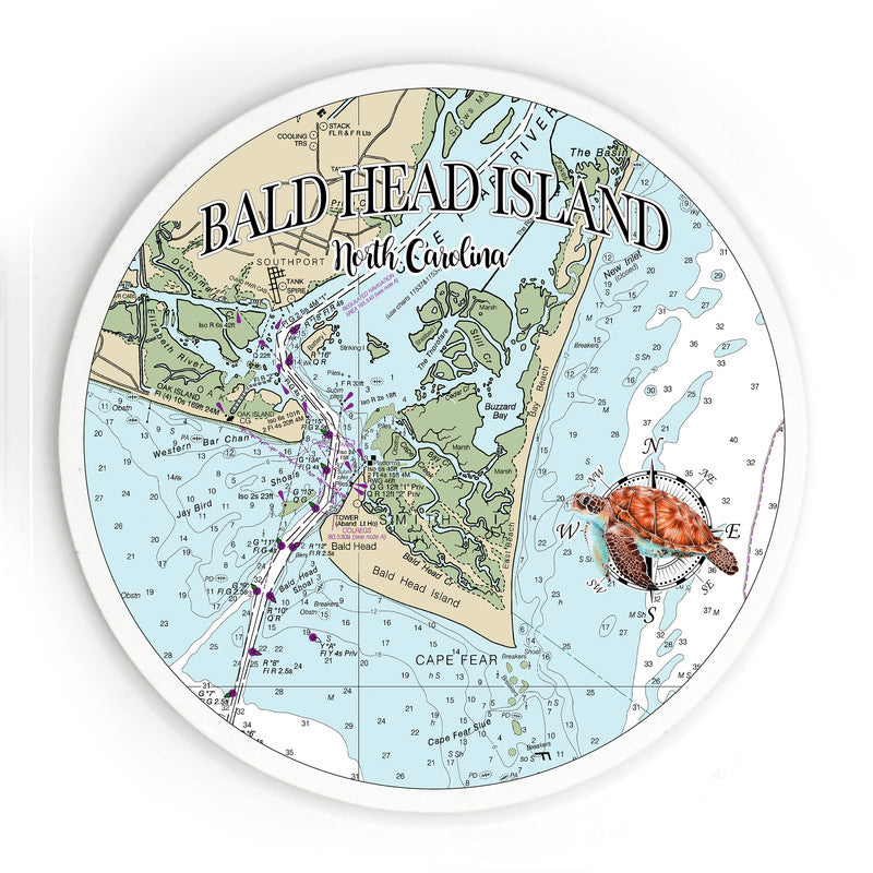 Bald Head Island NC 3.5 Inch Wood Magnet Keepsake