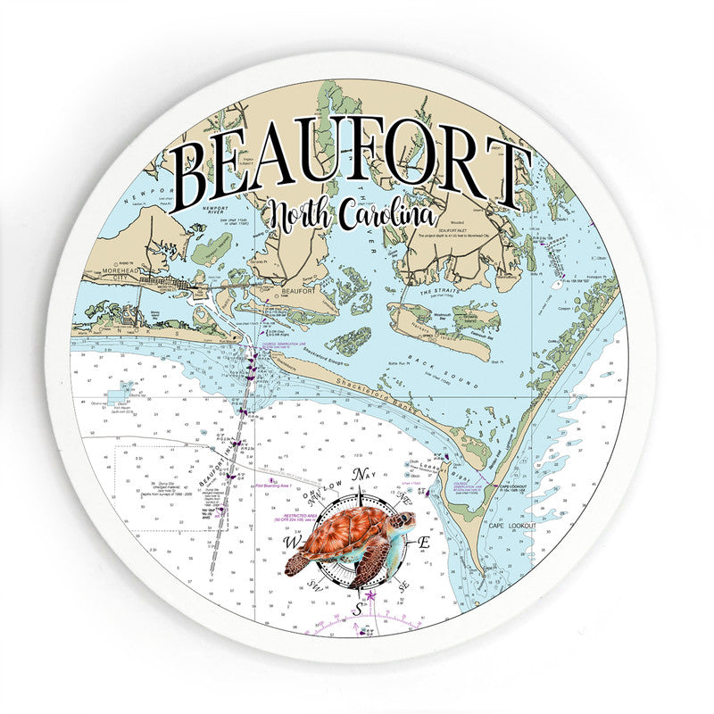 Beaufort NC Turtle 3.5 Inch Wood Magnet Keepsake