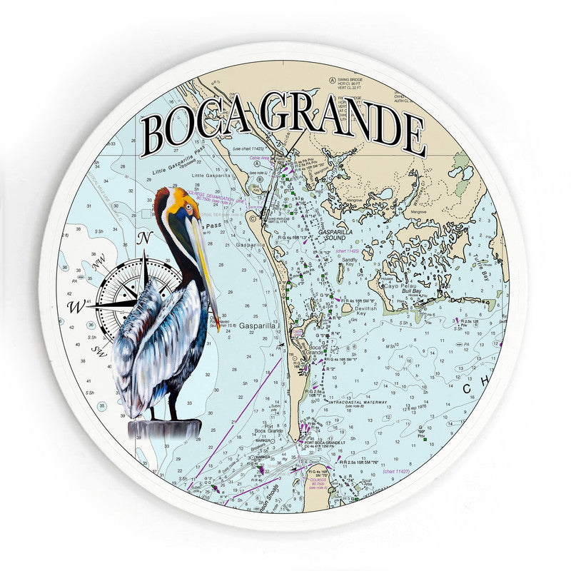 Boca Grande FL 3.5 Inch Wood Magnet Keepsake