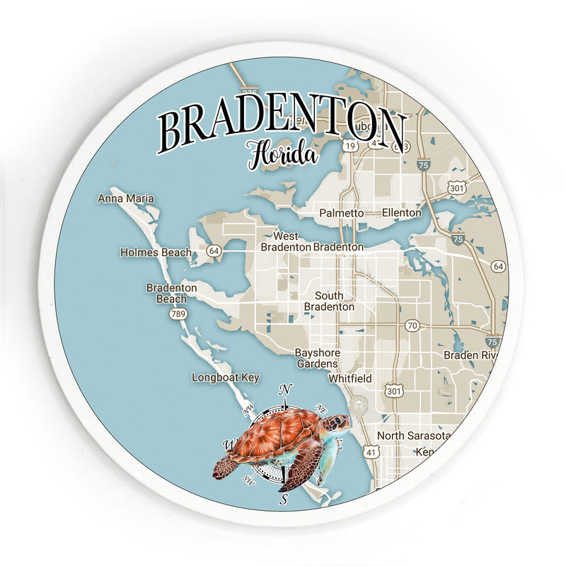 Bradenton FL 3.5 Inch Wood Magnet Keepsake