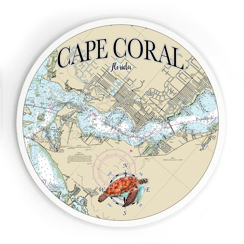 Cape Coral FL 3.5 Inch Wood Magnet Keepsake