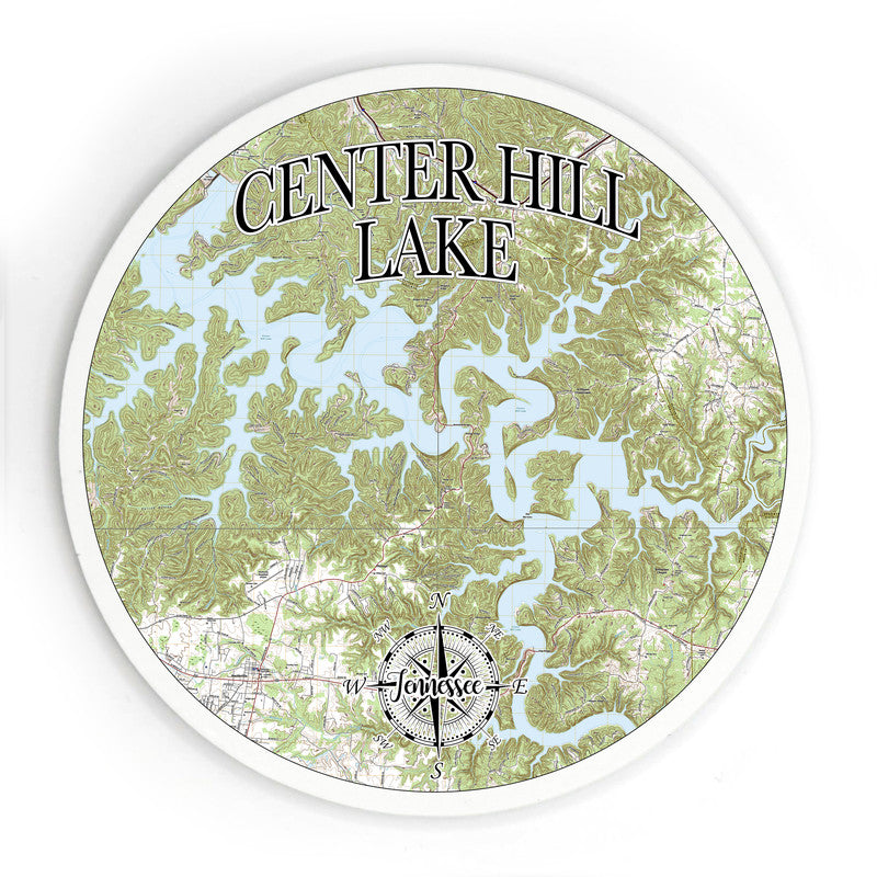 Center HIll Lake TN 3.5 Inch Wood Magnet Keepsake