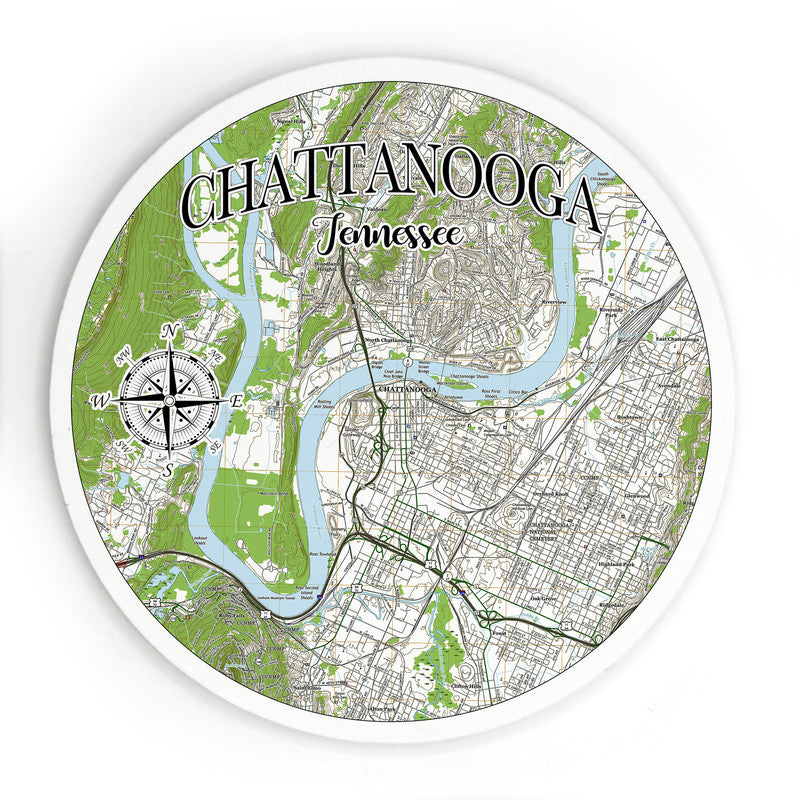 Chattanooga TN 3.5 Inch Wood Magnet Keepsake