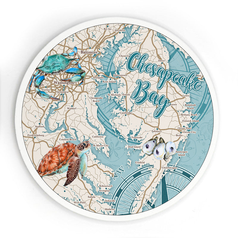 Chesapeake Bay Ocean Life 3.5 Inch Wood Magnet Keepsake