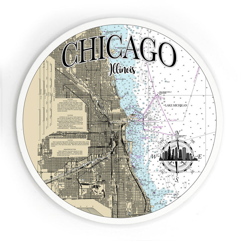 Chicago IL 3.5 Inch Wood Magnet Keepsake