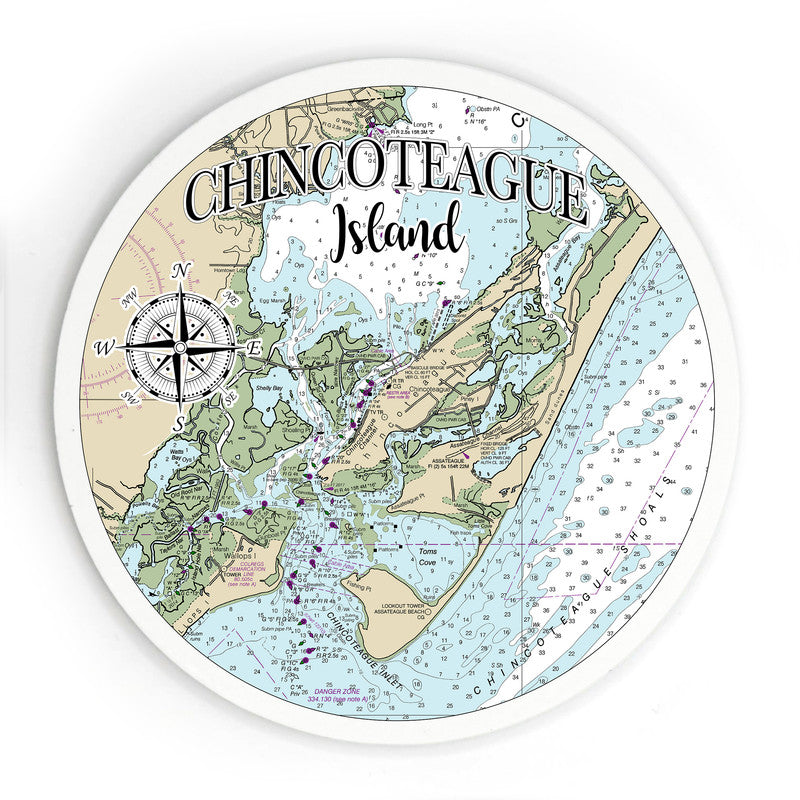 Chincoteague Island VA 3.5 Inch Wood Magnet Keepsake