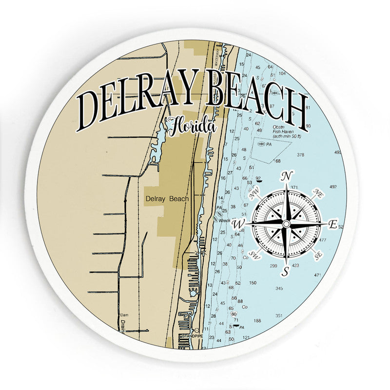 Delray Beach FL 3.5 Inch Wood Magnet Keepsake