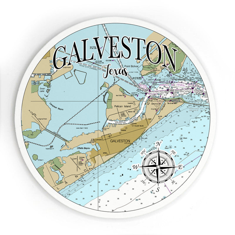 Galveston TX 3.5 Inch Wood Magnet Keepsake