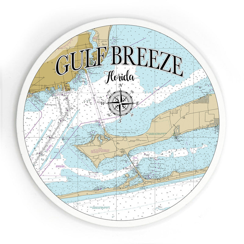 Gulf Breeze FL 3.5 Inch Wood Magnet Keepsake