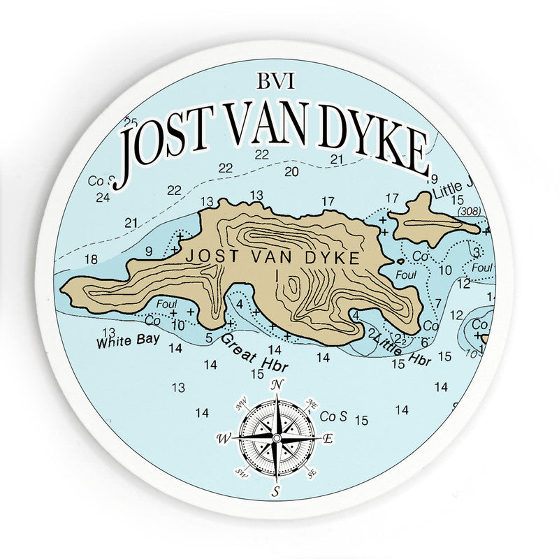 Jost Van Dyke BVI 3.5 Inch Wood Magnet Keepsake