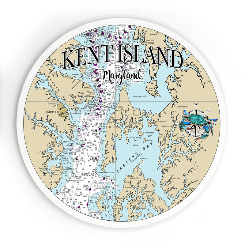 Kent Island MD 3.5 Inch Wood Magnet Keepsake