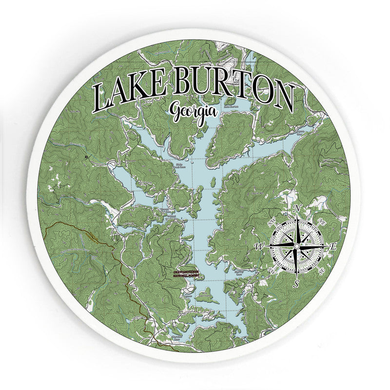 Lake Burton GA 3.5 Inch Wood Magnet Keepsake