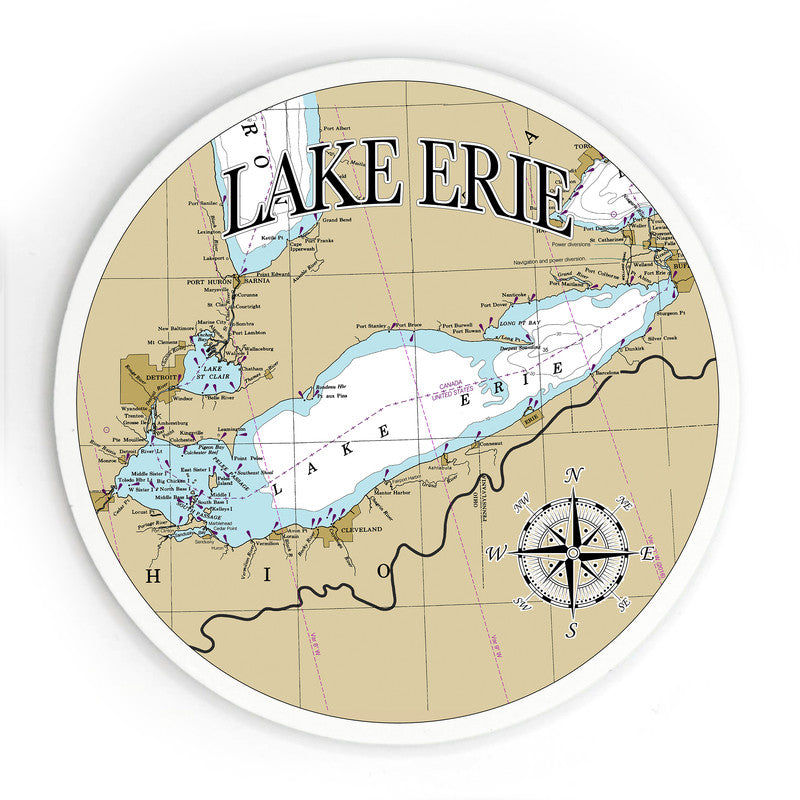 Lake Erie 3.5 Inch Wood Magnet Keepsake