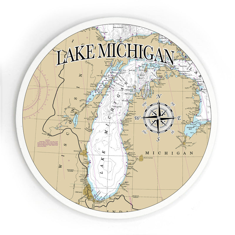 Lake Michigan 3.5 Inch Wood Magnet Keepsake