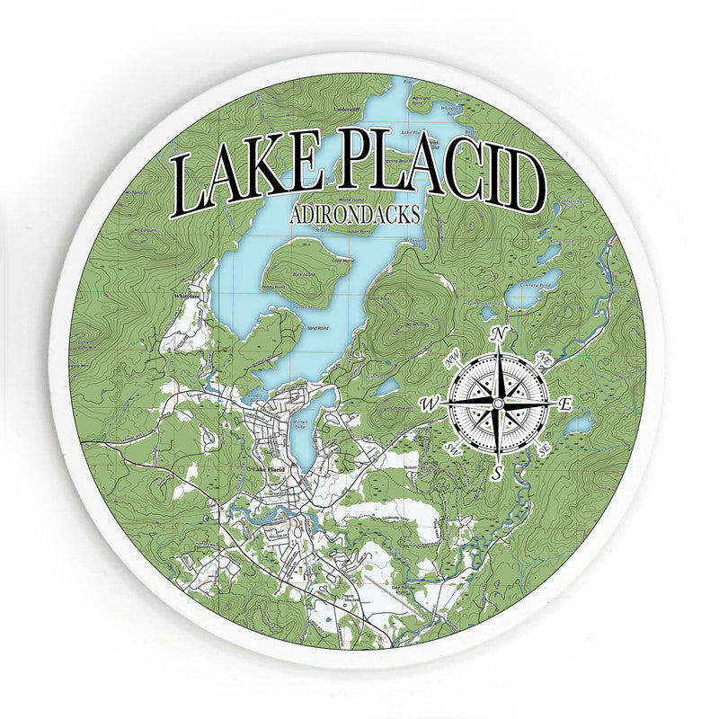 Lake Placid NY 3.5 Inch Wood Magnet Keepsake