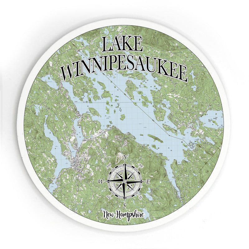 Lake Winnipesaukee NH 3.5 Inch Wood Magnet Keepsake