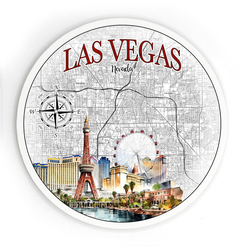 Las Vegas NV 3.5 Inch Wood Magnet Keepsake