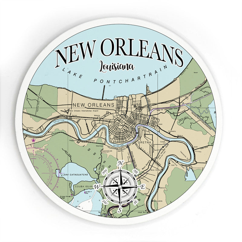 Lew Orleans LA 3.5 Inch Wood Magnet Keepsake